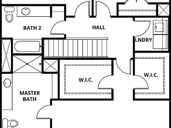 The second floor of the Burke has the bedrooms and laundry room.