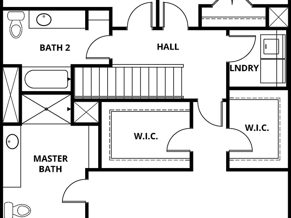 The second floor of the Burke has the bedrooms and laundry room.