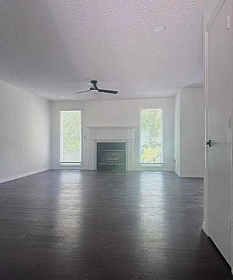 Family Room with wood burning fireplace and great views