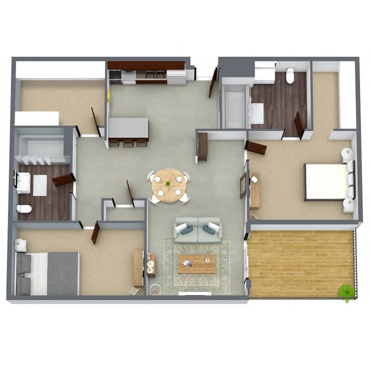 Floor plan Gallery with Den