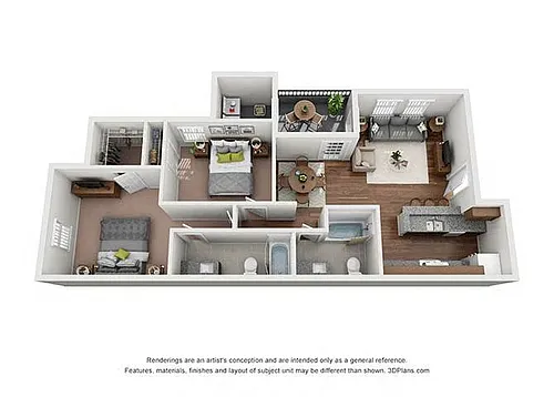 Floor plan Two Bedroom