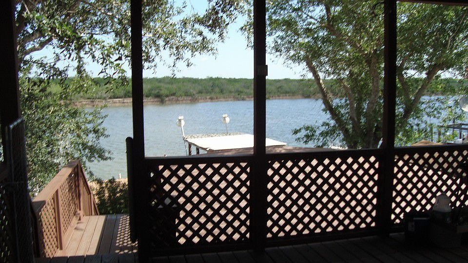 Waterfront from Upstairs Covered Deck, Stairwell to Waterfront