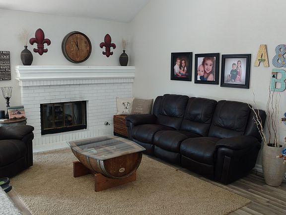 Large gas fireplace