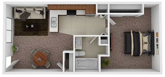 Floor plan One Bedroom A