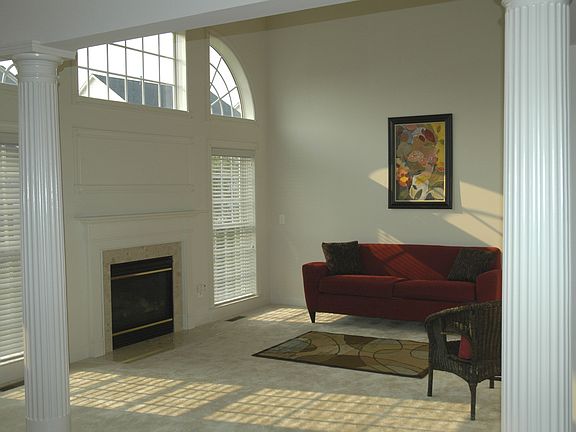 Two story family room