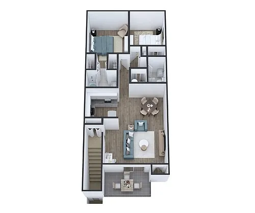 Floor plan 2 Bed 2 Bath