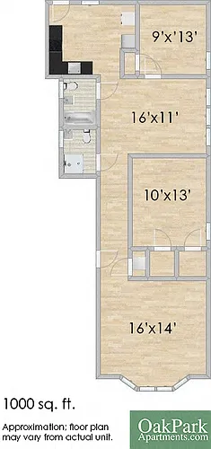 Floor plan 101 Washington G