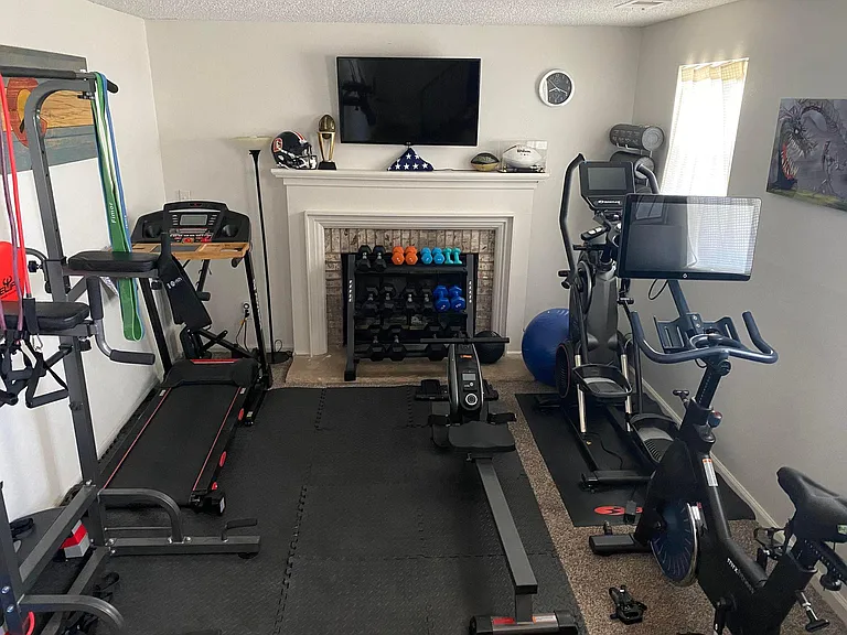 Lower living room / home gym