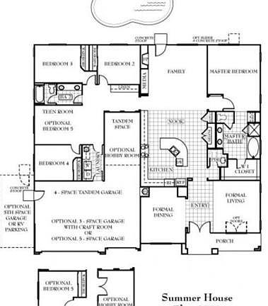 Floor plan with options