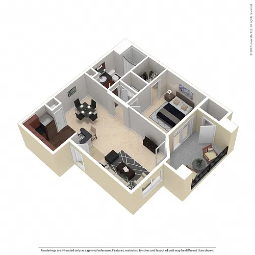 Floor plan 1x1 A Luxury