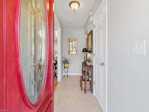Foyer opening - tiled floors 