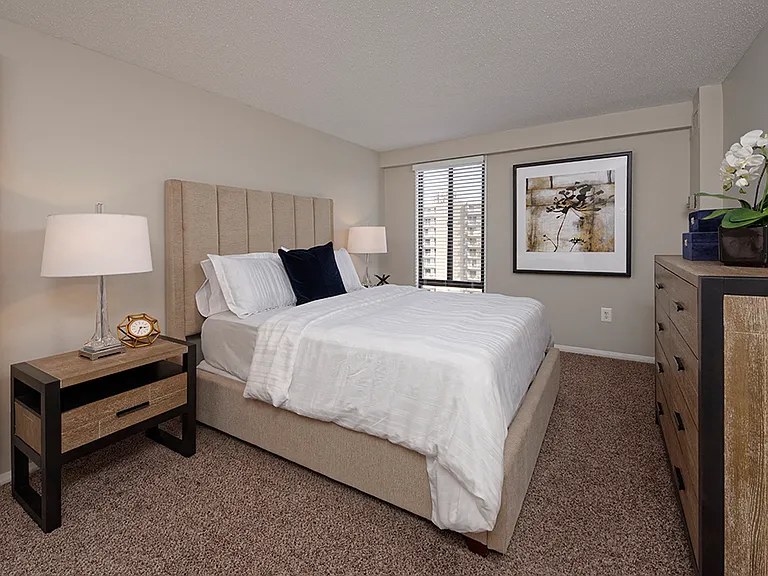 PLATINUM upgrade spacious bedroom with a large window