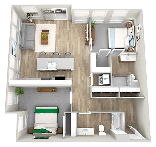 Floor plan 2 Bedroom