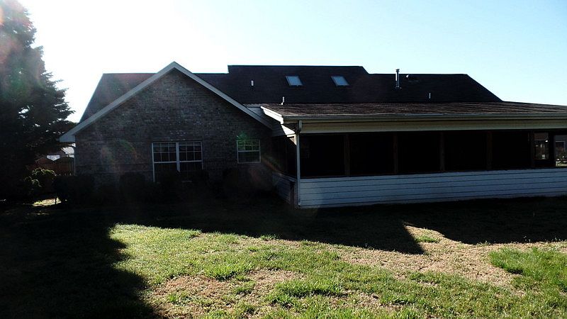 back yard with attached porch