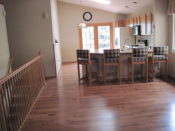 Open living room to kitchen
