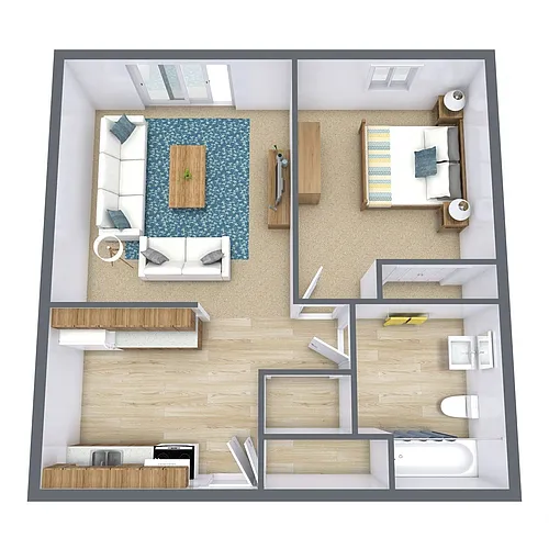 Floor plan One Bedroom 11A