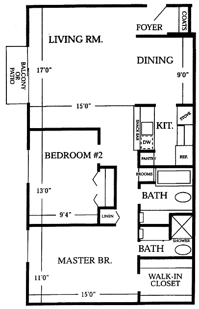 Floor plan Two Bedroom