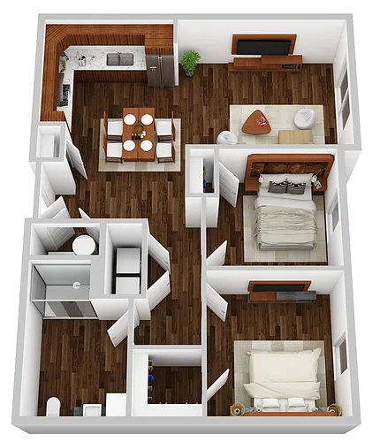 Floor plan 2 Bedroom - ADA