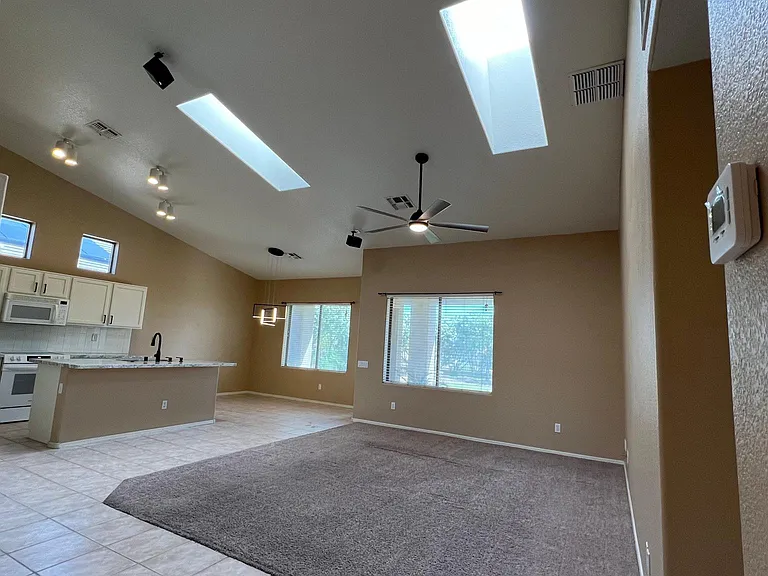 kitchen and family room after remodel