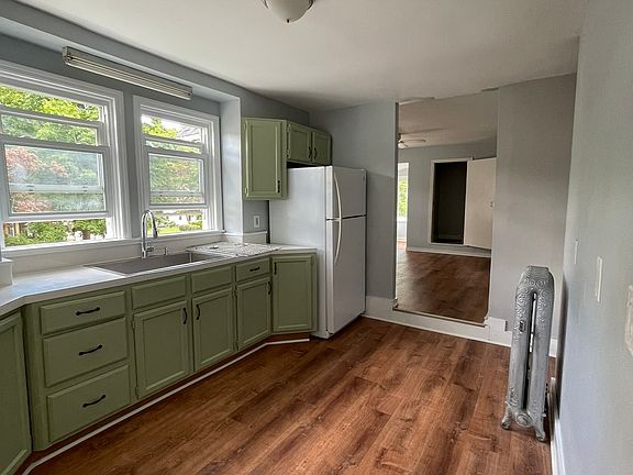 eat-in-kitchen from back door view