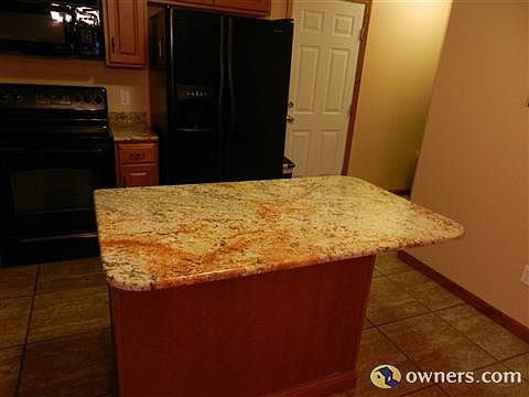 up close of bar new granite counter top