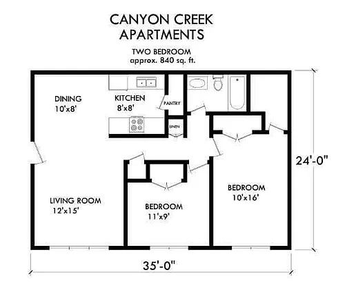 Floor plan 2 BEDROOM