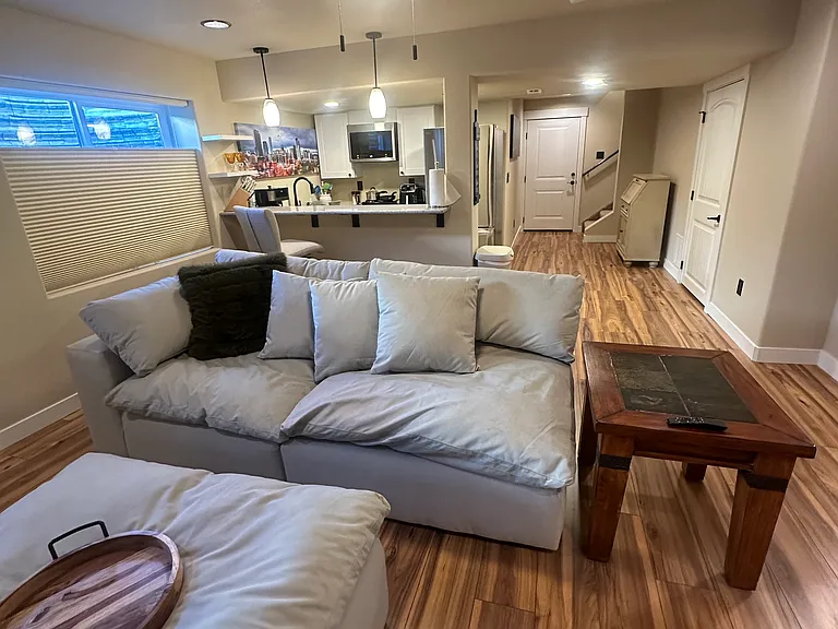 Basement Apartment, Living Room & Kitchenette