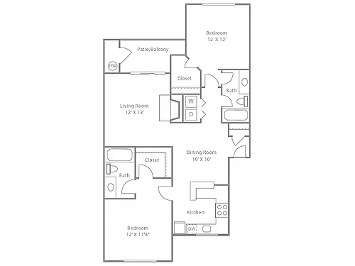Floor plan Birch with Patio-Renovated