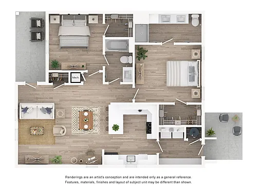 Floor plan Cottage B1