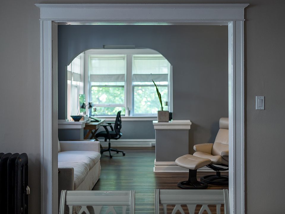 Facing the front of the building. Living room and office may be used as second bedroom.