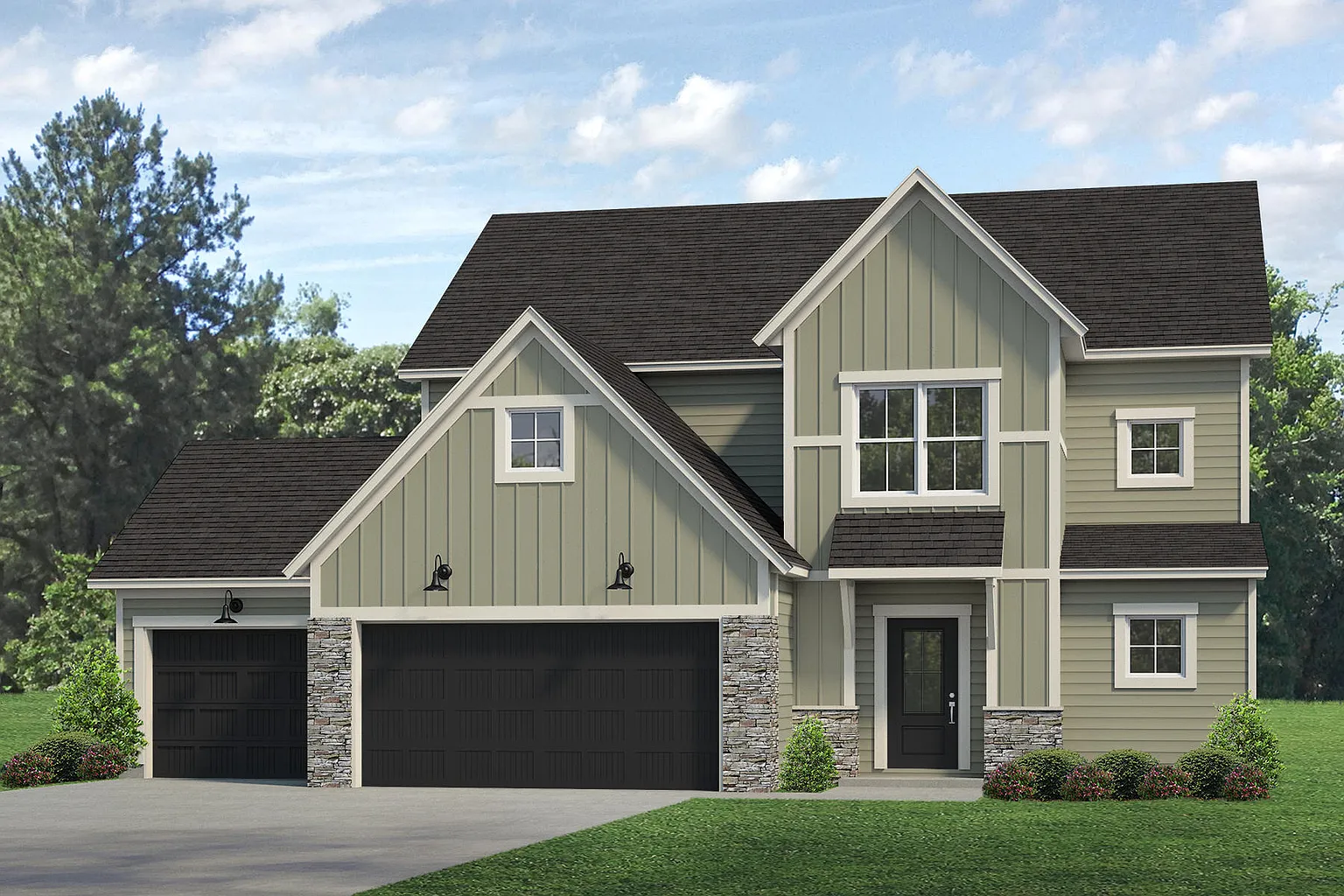 National Farmhouse w/ 3-Car Plan, McCutchan Trace photo 1