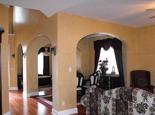Formal dining room with architectural details
