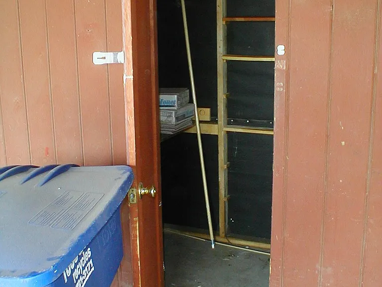 Shed off carport