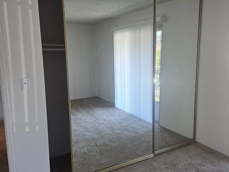 An example of the closet area in the apartments.