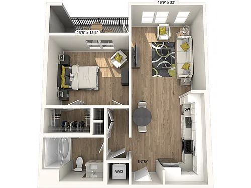 Floor plan A6-FinishI-830sf