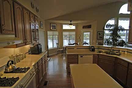 Kitchen and views