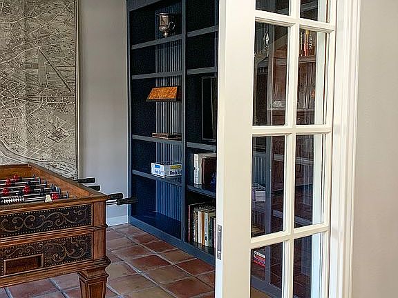 Pocket doors for privacy.