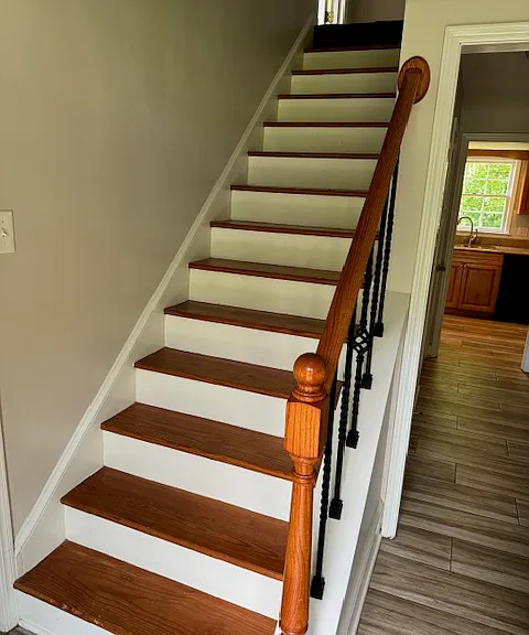 Stairs to the two bedroom upstairs