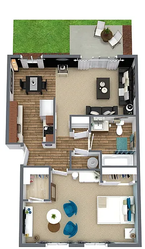 Floor plan One Bedroom without washer dryer hookups