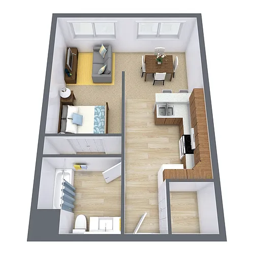 Floor plan Efficiency 01A