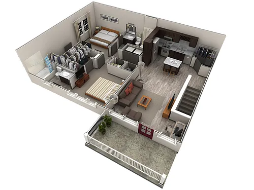 Floor plan 2 BR Designer Overlook