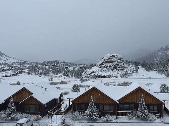 Snowy view from living room
