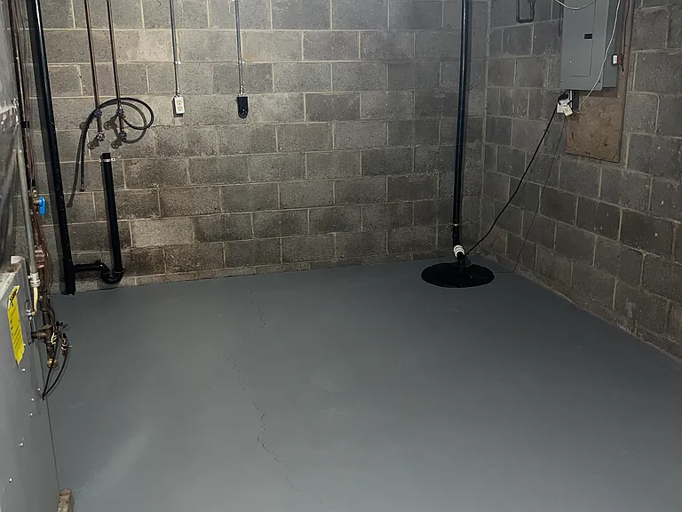 Basement Storage room with washer and dryer hook up