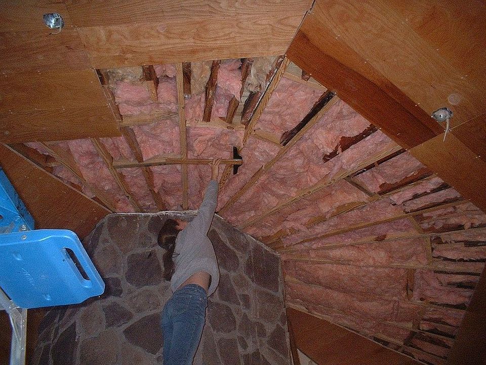 renovated ceiling with insulation
