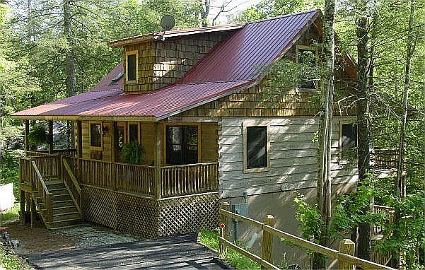 Red Roof Log Home