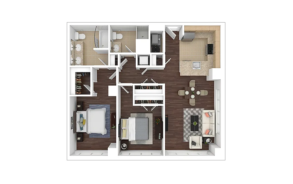Floor plan B1 - Renovated