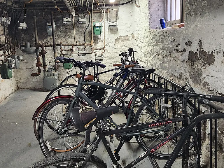 Basement bike rack.