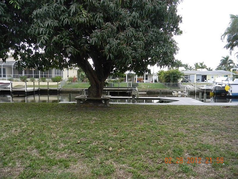 Back yard on a canal