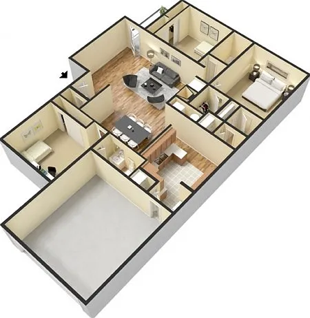 C7 type 3D furnished C7 type 3D furnished