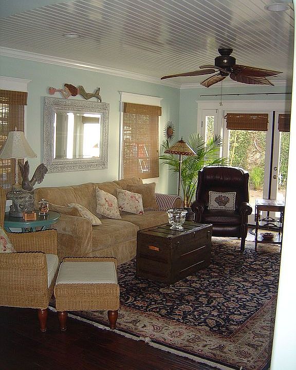 Bright Family Room (Beadboard Ceiling)